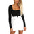Square-Neck Tees Long Top - minxxshop.com
