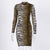 Leopard Print Long Sleeve Slim Sexy Dress - minxxshop.com
