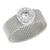 2 Tone Gold & Silver Color Stainless Steel Mesh Ring with Roman Numerals - minxxshop.com