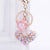 Heart-shaped glitter filled keychain - minxxshop.com