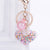 Heart-shaped glitter filled keychain - minxxshop.com