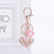 Heart-shaped glitter filled keychain - minxxshop.com