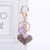 Heart-shaped glitter filled keychain - minxxshop.com