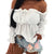 Hirigin Off Shoulder Chiffon Sexy Shirt Tops and Blouses - minxxshop.com