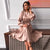 Vintage Sashes Satin A-line Dress - minxxshop.com