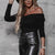 Cross V-Neck Autumn Long Sleeve Blouse - minxxshop.com