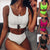 Sexy High Waist Bikini Swimsuit - minxxshop.com
