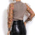 New Knitted Polka Dot Puff Long Sleeve Blouse - minxxshop.com