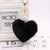 Heart Pom Pom Key Chain With Round Crystal Ball - minxxshop.com