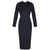 Nude Long Sleeve Bandage Dress - minxxshop.com