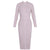 Nude Long Sleeve Bandage Dress - minxxshop.com