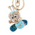 Rhinestone Crystal Elephant Keychain - minxxshop.com