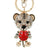 Rhinestone Crystal Elephant Keychain - minxxshop.com