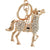 Rhinestone Crystal Elephant Keychain - minxxshop.com